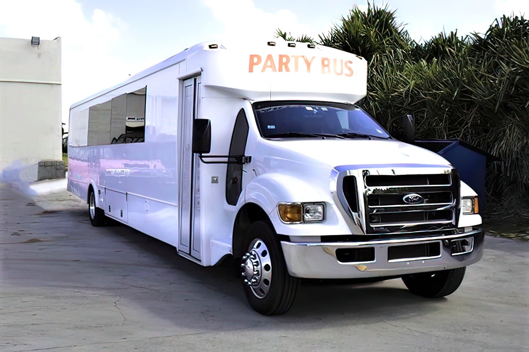 42 Passenger Limo Party Bus With Bathroom exterior 3