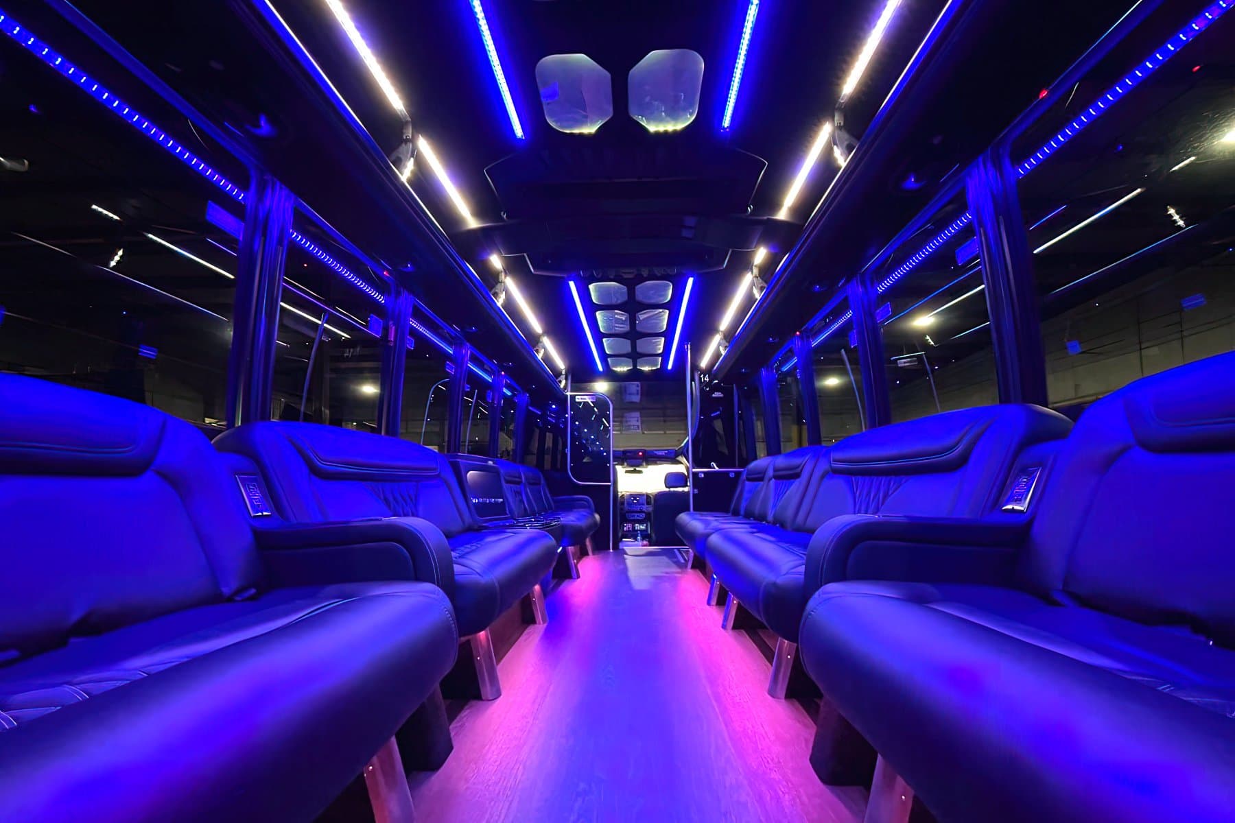 24 PAX Party Bus Limo Silver exterior 4