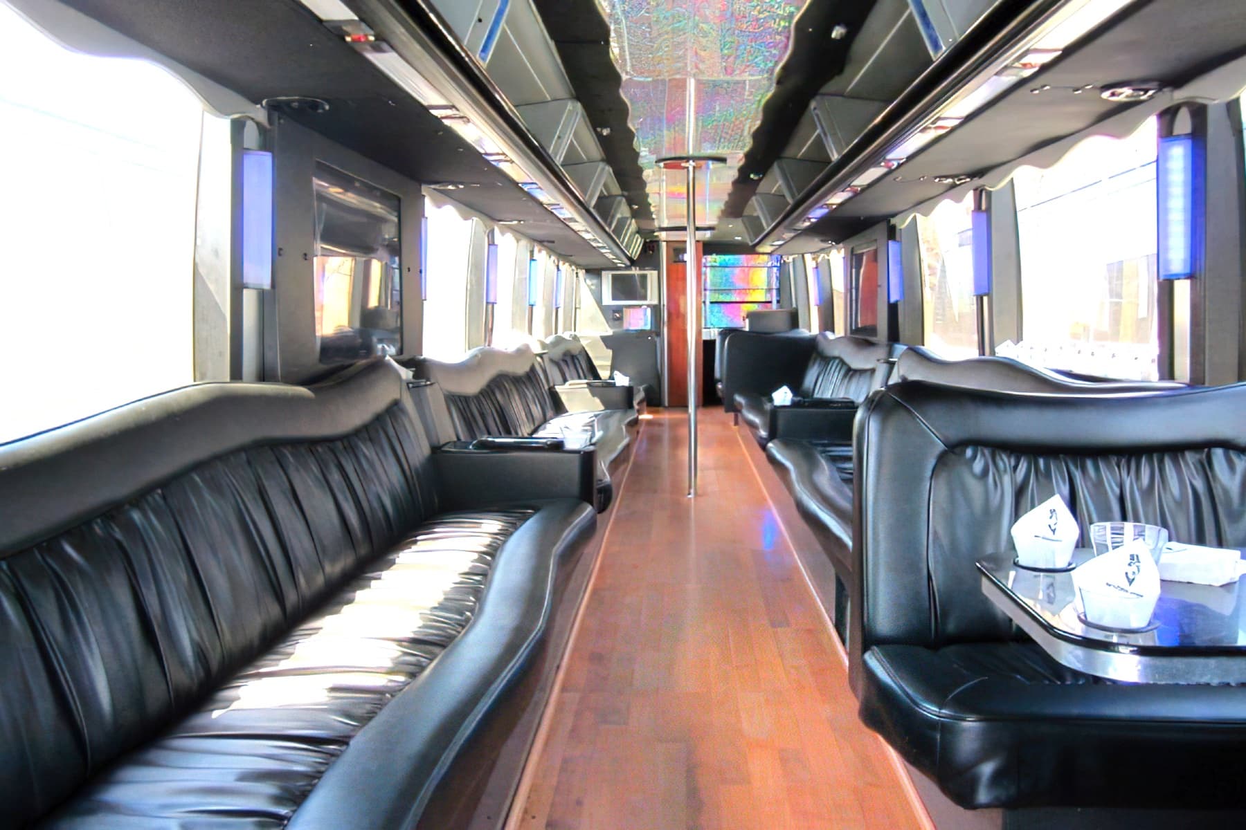 55 Passenger Prevost Lounge Party Bus exterior 2