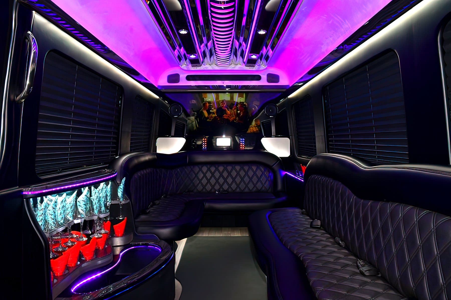 12 PAX MERCEDES PARTY BUS exterior 3