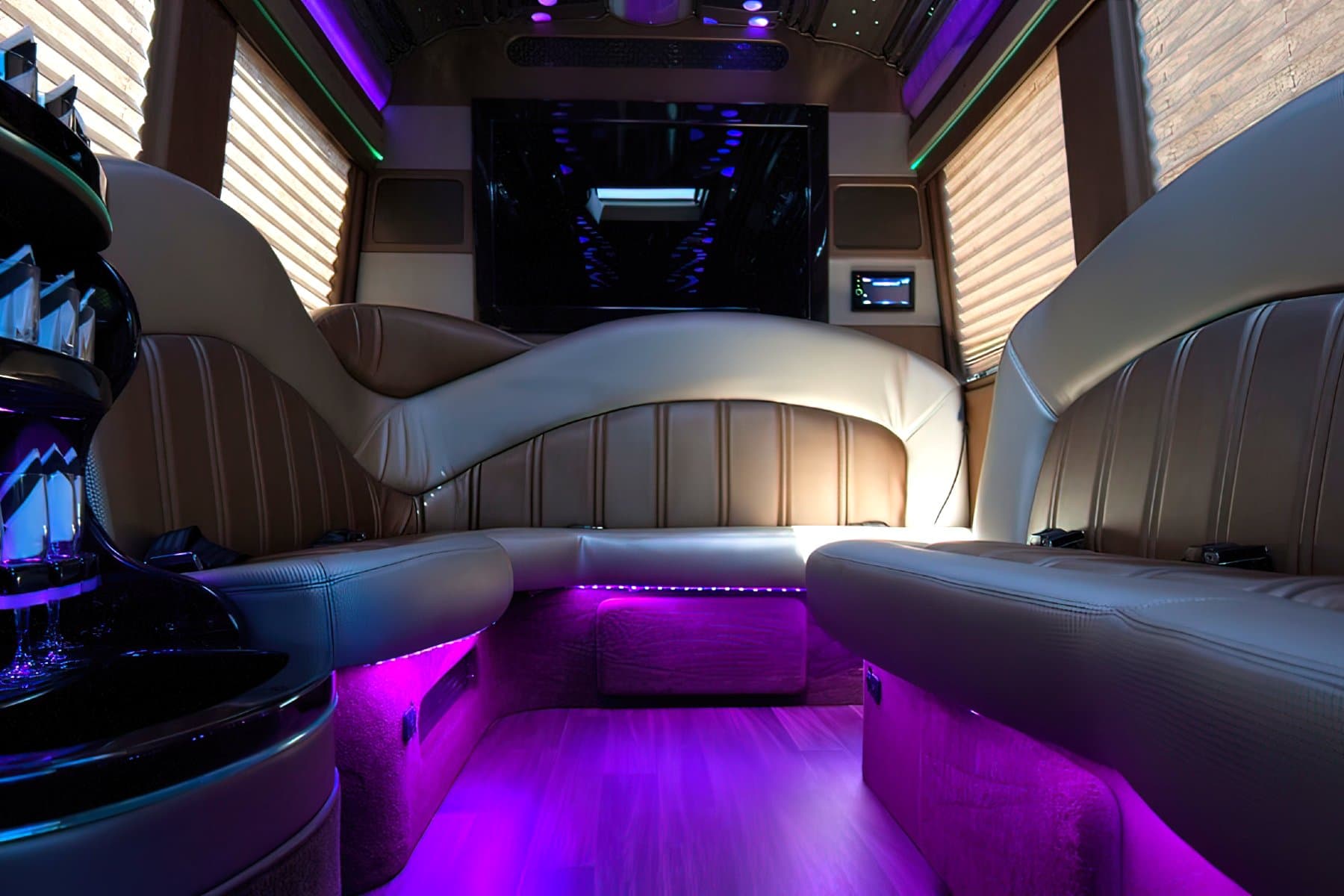 12 PAX Mercedes-Benz Sprinter Deluxe  Party Bus exterior 3