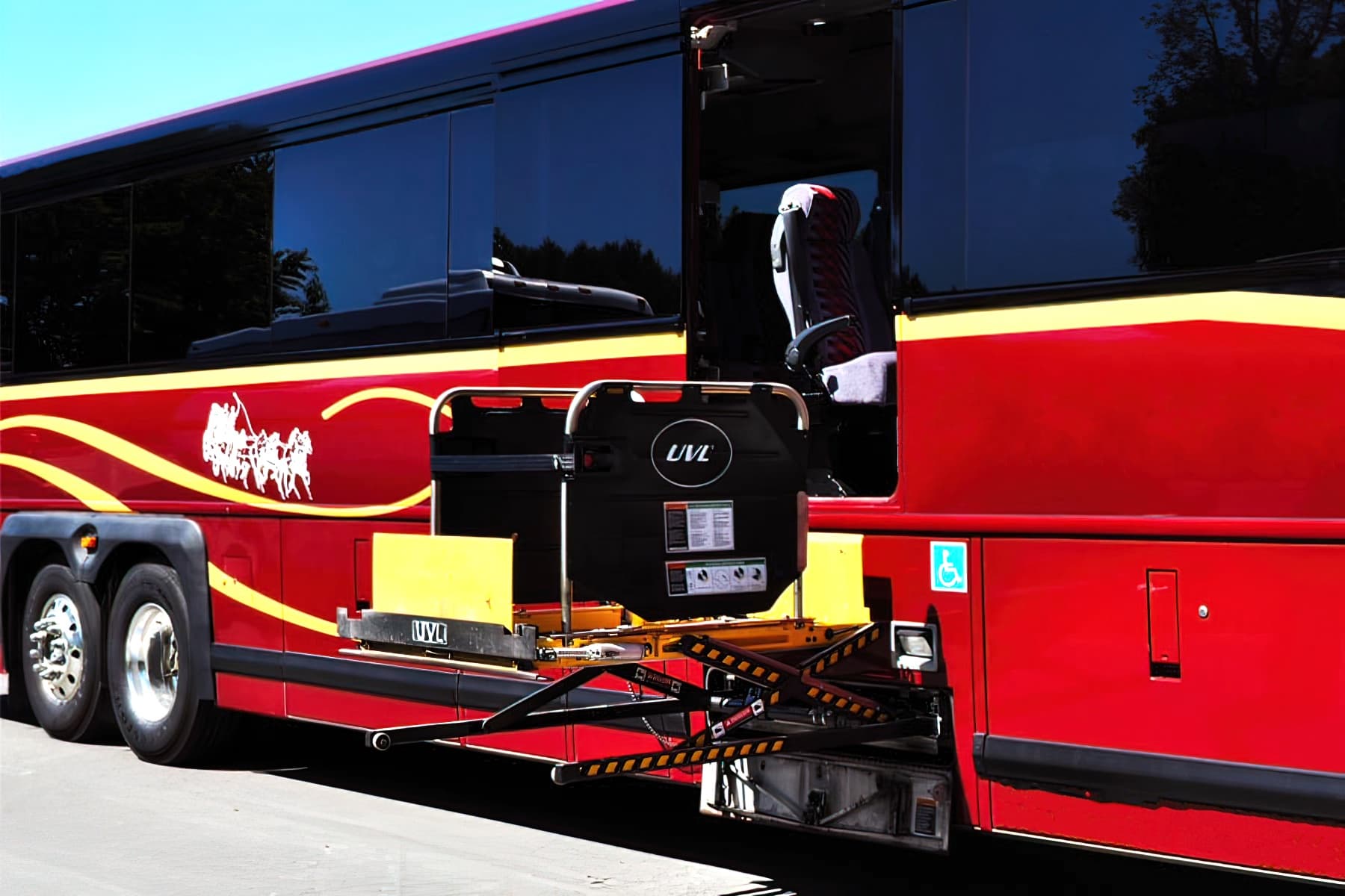 49 Passenger with Wheelchair Lift - Motor Coach for charter